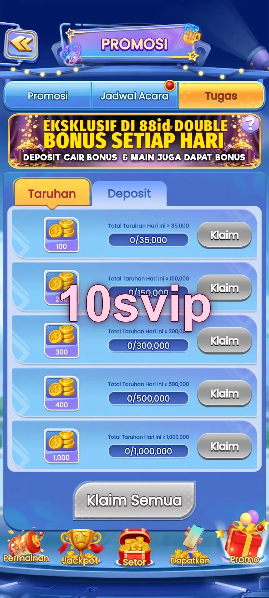 10svip Tangkapan Layar - APK Resmi